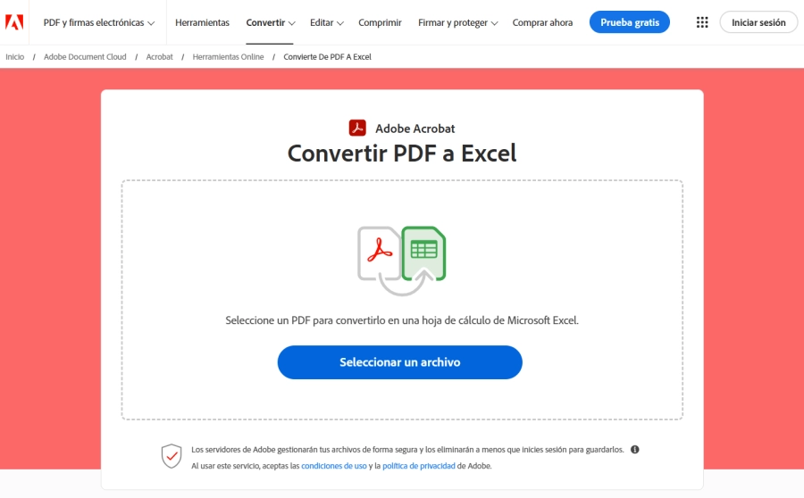Adobe PDF to Excel